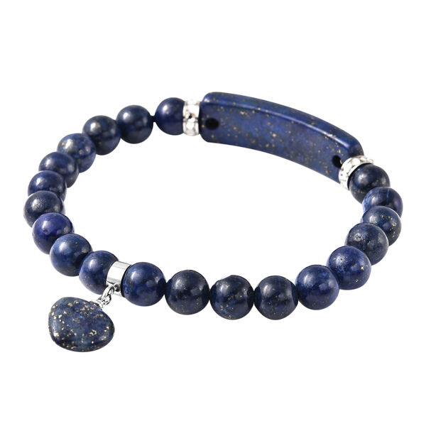 Lapislazuli und Kristall Armband 18 cm in Edelstahl ca. 101,50 ct image number 4