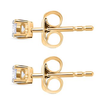 LUXURIANT SI-GH Labor Diamant Ohrringe, 925 Silber 750 vergoldet - 0,25 ct.