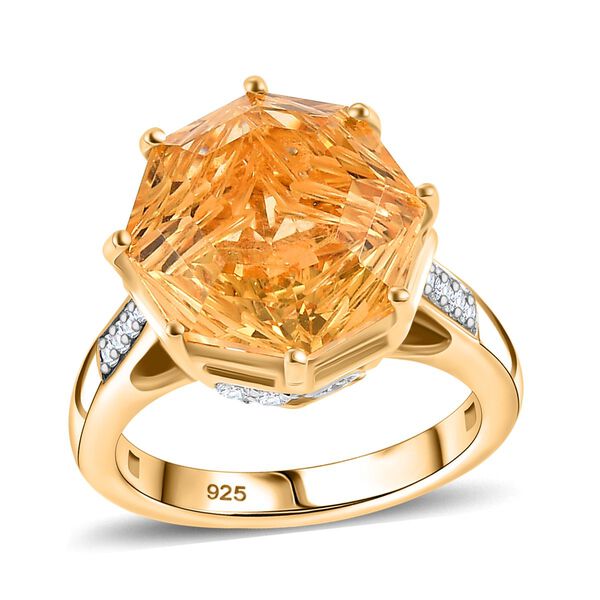 Citrin und Zirkon Ring - 6 ct. image number 4