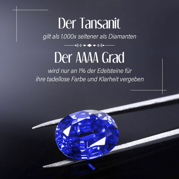 RHAPSODY AAAA Tansanit und VS EF Diamant Anh&auml;nger in 950 Platin- 4,50 ct. image number 3