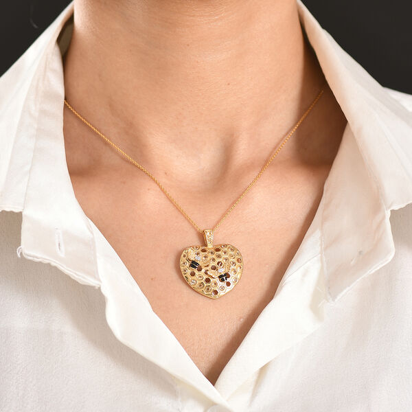 GP - Citrin Schmuckset ca. 50 cm 925 Silber 750 Gelbgold Vermeil ca. 0,90 ct. image number 2