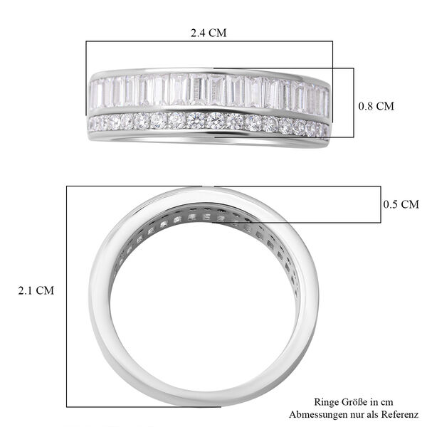 Lustro Stella - Wei&szlig;er Zirkonia-Ring, 925 Silber rhodiniert  ca. 2,06 ct image number 4