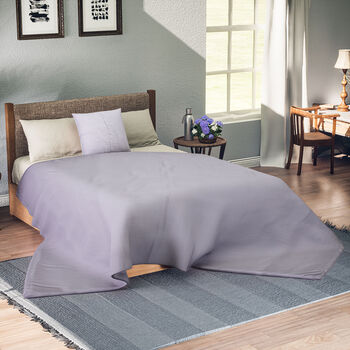 2-teiliges Bambus-Bettbezug-Set, 100% Bambus, Gr&ouml;&szlig;e: Bettdecke: 135x200 cm, Kissen: 80x80 cm, grau