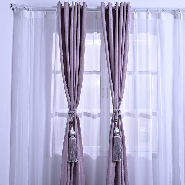 2er-Set Vorhang Raffhalter Quasten, Länge 46 cm, Silber image number 2