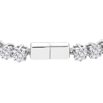 D'Joy Moissanit Armband ca. 20 cm 925 Silber rhodiniert ca. 10,57 ct.