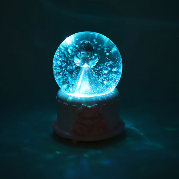 Schneekugel Musik und Licht, 15x10 cm, Rosa image number 3