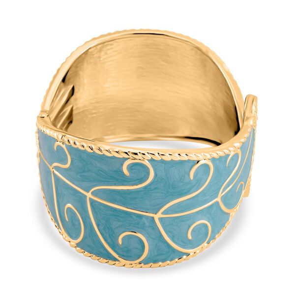 Wei&szlig;er Kristall Armreif ca. 18 cm Legierung emailliert image number 3