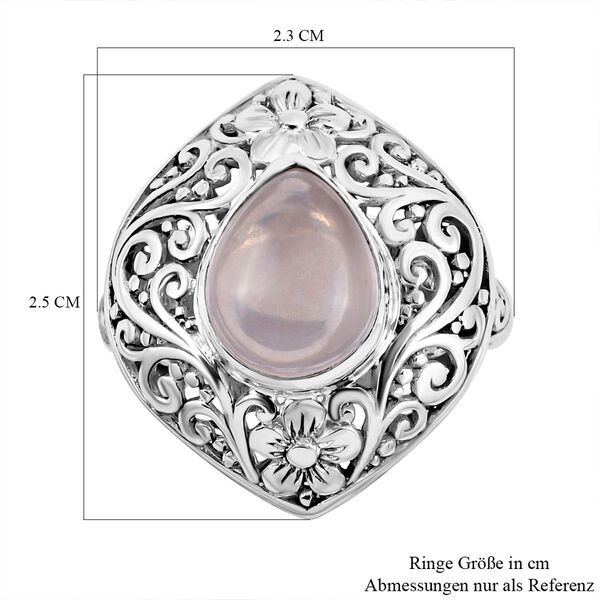 Royal Bali - Rosenuarz-Ring, 925 Silber  ca. 2,90 ct image number 5