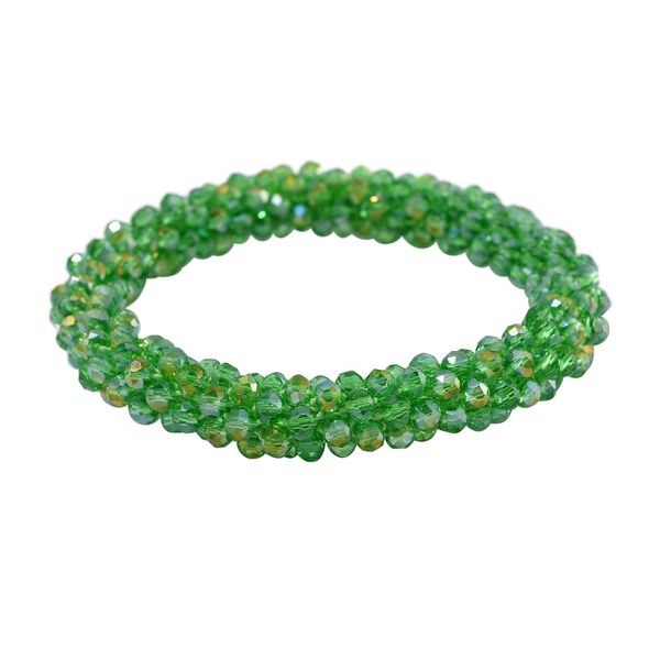 Grüne Magie Farbe Kristall Armband, flexibel image number 0