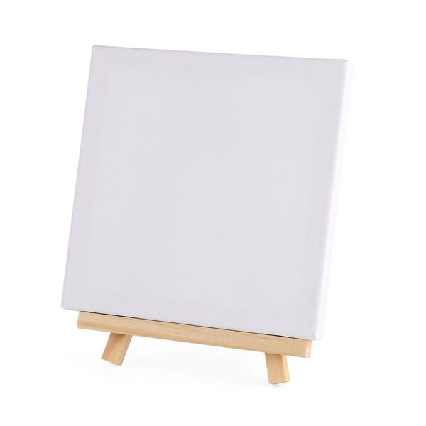 Leinwand-Malset - 3-teiliges Set mit Blanko-Leinw&auml;nden, inklusive Farben, Mischpalette, Staffelei und Pinseln image number 4