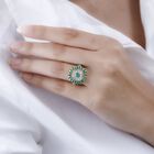 Kagem Sambischer Smaragd Ring, 925 Silber Gelbgold Vermeil, (Größe 20.00) ca. 2.45 ct image number 2