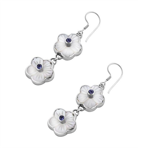 Sajen Silver- Afrikanische Amethyst und Perlmutt-Ohrringe - 0,44 ct. image number 4