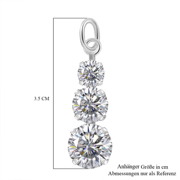 LUSTRO STELLA Weißer Zirkonia-Anhänger - 11,14 ct. image number 4