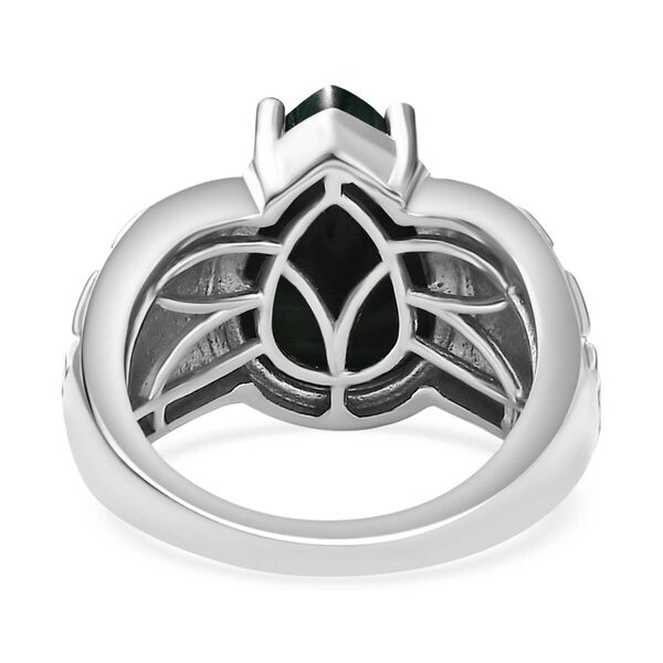 Malachit Ring, Silberton, (Gr&ouml;&szlig;e 19.00) ca. 6.73 ct image number 6