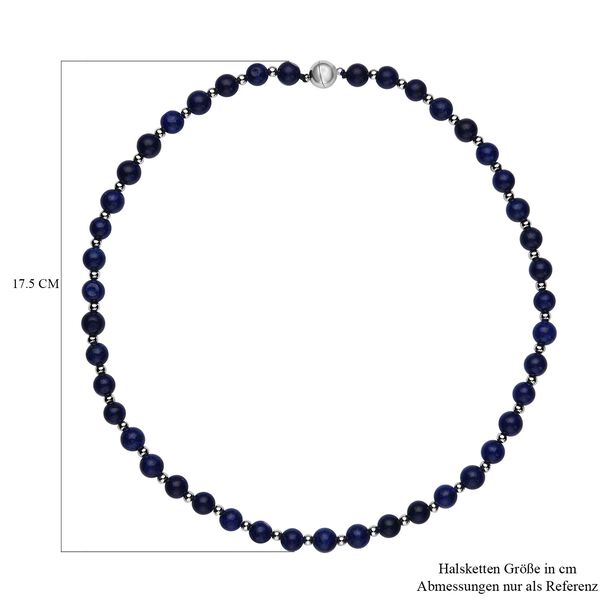 Lapislazuli Halskette, ca. 50 cm, reiner Edelstahl ca. 162,50 ct image number 6