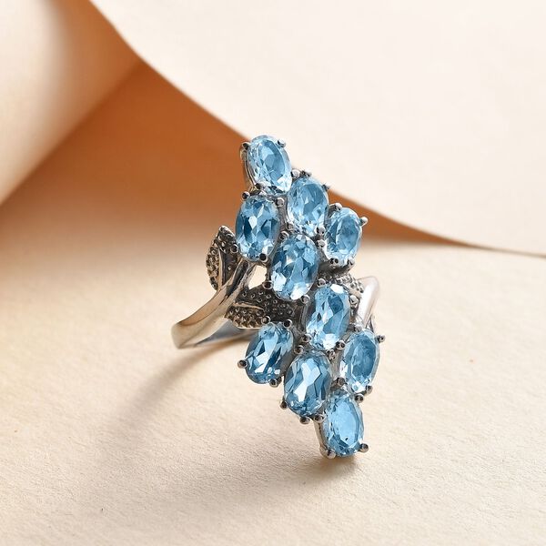 Himmelblauer Topas Ring - 6,41 ct. image number 1