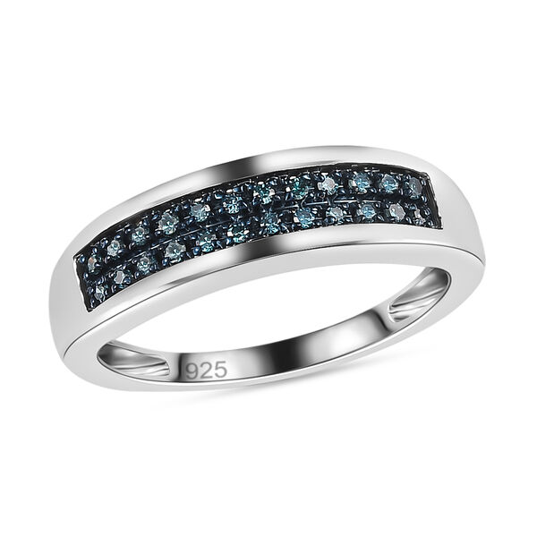 Blauer Diamant-Ring - 0,20 ct. image number 4
