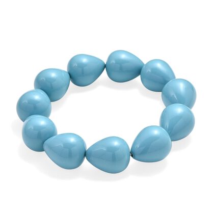 Sleeping Beauty Farbe Muschelkernperle (9x16 mm) Armband, Flexibles (ca. 17.00-18.50 cm)