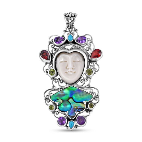 Royal Bali Kollektion- Goddess Ochsenknochen und Abalone Muschel Anhänger - 17,03 ct. image number 0