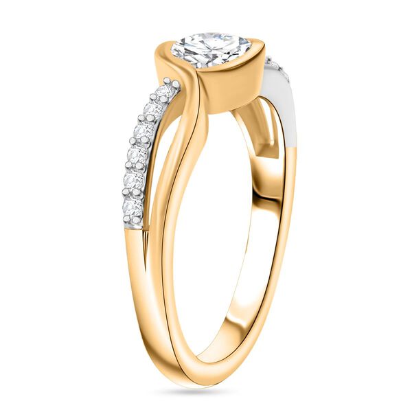 Moissanit Bicolor Ring, ca. 0,99 ct. image number 5