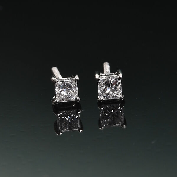 RHAPSODY Prinzessinnen-Schliff VS EF Diamant-Ohrringe - 0,20 ct. image number 2