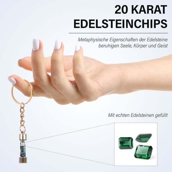 Premium Kollektion: Smaragd Kugelschreiber mit zus&auml;tzlicher Mine und Schl&uuml;sselanh&auml;nger image number 3