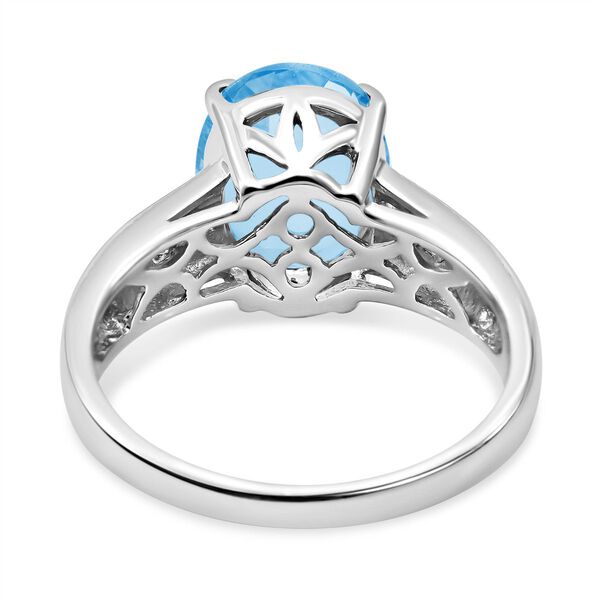 AA Himmelblauer Topas und Zirkon-Ring - 6,24 ct. image number 3