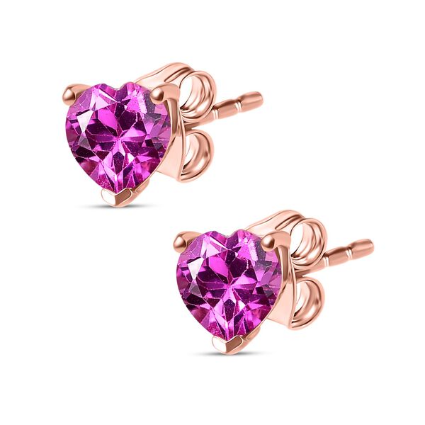 LUXURIANT AAA Labor Rosa Saphir Ohrringe - 1,92 ct. image number 4