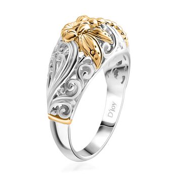 D'Joy Royal Bali &ndash; Zweifarbiger Ring mit Libellenmotiv