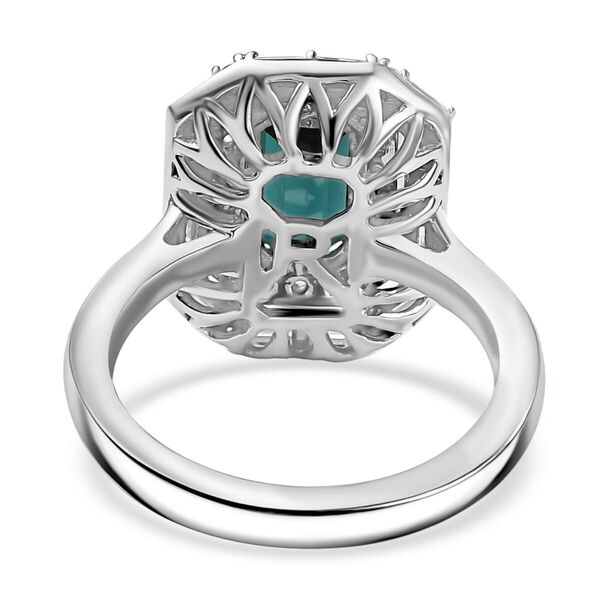 RHAPSODY zertifiziert und gepr&uuml;ft AAAA Indigolith, Paraiba Turmalin und VS-EF Diamant Ring in 950 Platin - 2,81 ct. image number 4