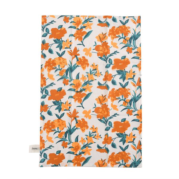 4er Set - 100% Baumwolle: Sch&uuml;rze, Handschuh, Topflappen, K&uuml;chentuch, Orange image number 5