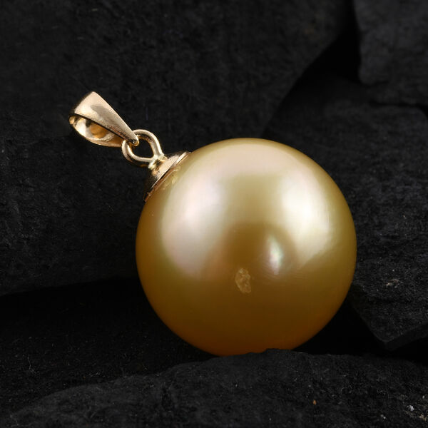 Royal Bali Kollektion - ILIANA Goldene S&uuml;dsee Perle Anh&auml;nger 750 Gelbgold image number 2