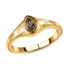 AAA Turkizit Ring, 925 Silber vergoldet, ca. 0.47 ct image number 3