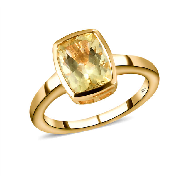 Ouro Verde-Quarz-Ring und Anh&auml;nger, 925 Silber vergoldet ca. 4,02 ct image number 4