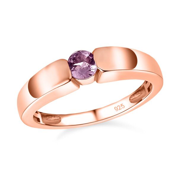 Lila Spinell Ring, 925 Silber Ros&eacute;gold Vermeil (Gr&ouml;&szlig;e 19.00) ca. 0.27 ct image number 4