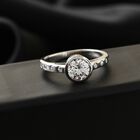 LUSTRO STELLA Hergestellt mit ZIRKONIA Solitär Ring 925 Silber Platin-Überzug (Größe 16.00) ca. 1,76 ct image number 1