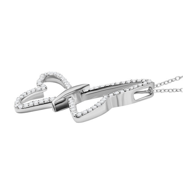 Moissanit Anh&auml;nger mit 50cm Kette, 925 Silber rhodiniert - 0,70 ct. image number 4