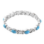 Blauer Howlit Armband 16.5 cm Silber tone ca. 15,00 ct