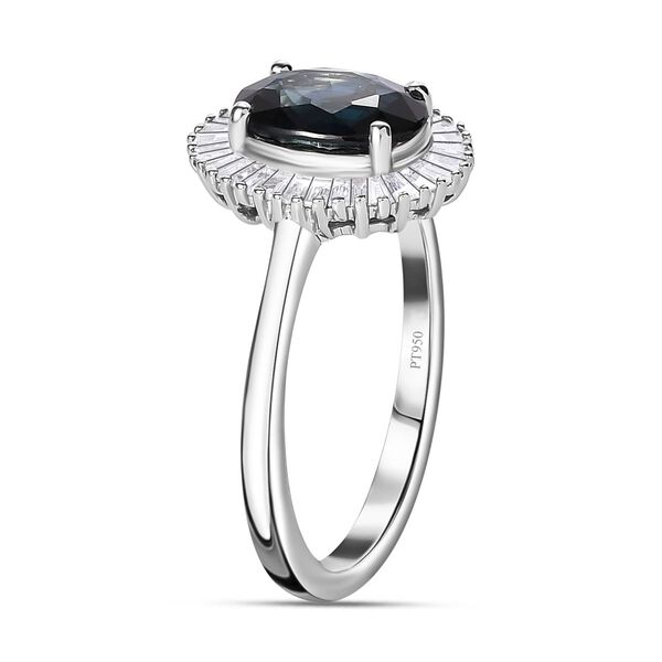 RHAPSODY AAAA australischer blauer Saphir und VE EF Diamant Ring in 950 Platin &ndash; 1,60 ct. image number 7
