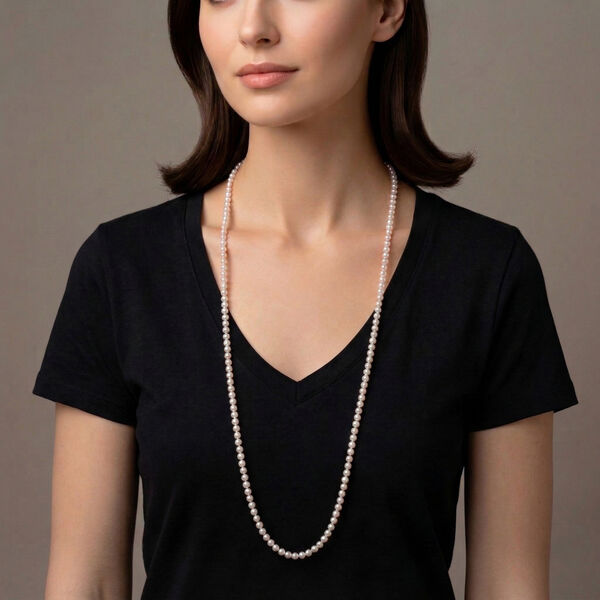 AAA Chinesische Akoya-Perle 91cm Halskette image number 2