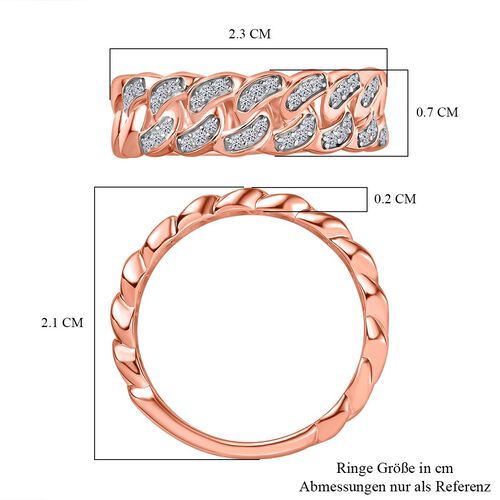 Lab Grown Diamant SI Ring 925 Silber (Größe 18.00) ca. 0,24 ct image number 6