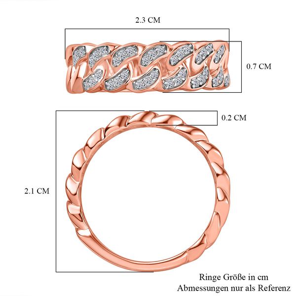 LUXURIANT DIAMOND - Lab Grown Diamant SI Ring 925 Silber (Größe 18.00) ca. 0.24 ct image number 7