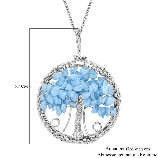 Aquamarin-Anhänger mit 50+5cm Kette - 37,60 ct. image number 6