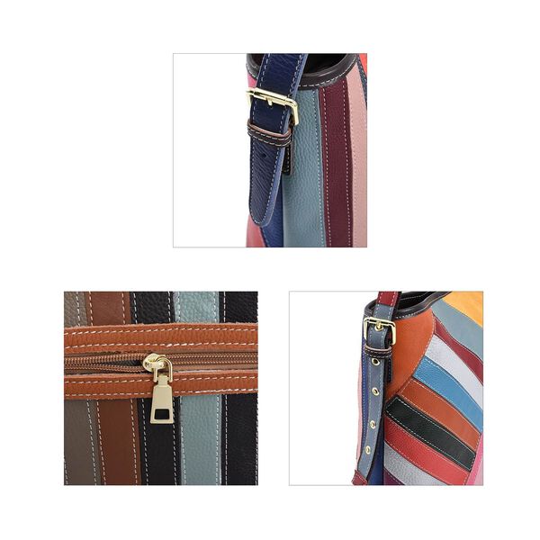 Chaos by Elsie - 100% Patchwork Echtleder Tasche image number 4