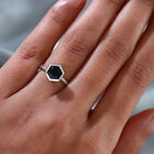 Schwarzer Spinell Ring, 925 Silber  ca. 1,93 ct image number 2