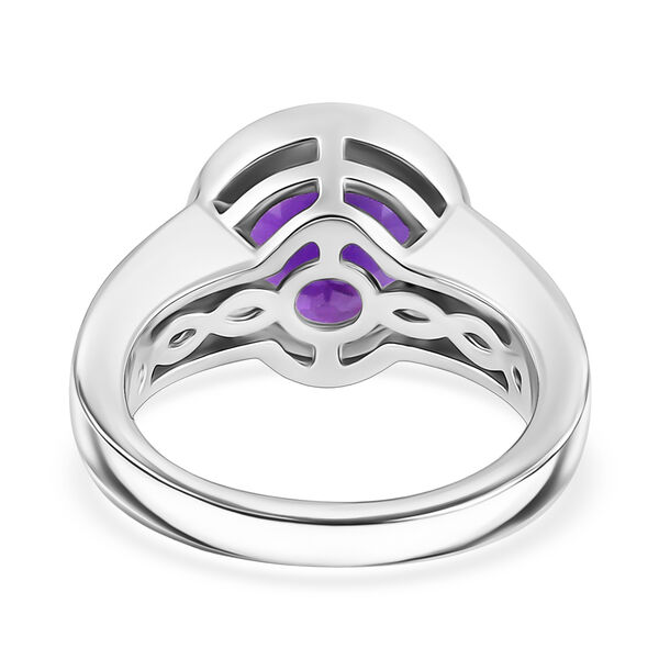 Lusaka Amethyst und Zirkon Ring 925 Silber platiniert  ca. 3,71 ct image number 6
