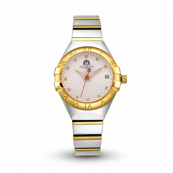 WILLIAM HUNT - Moissanit Uhren 21.5 cm Bicolor ca. 0,01 ct.
