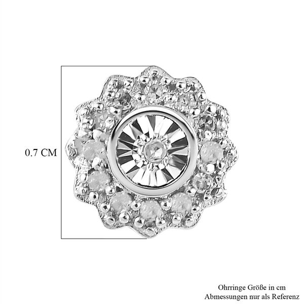 Diamant Ohrstecker, 925 Silber platiniert ca. 0.11 ct image number 5