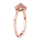 Natürlicher, rosa Diamant-Ring, 925 Silber Roségold Vermeil  ca. 0,20 ct image number 3