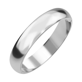 Silberfarbener Armreif, ca. 18.5 cm, ca. 65,00g